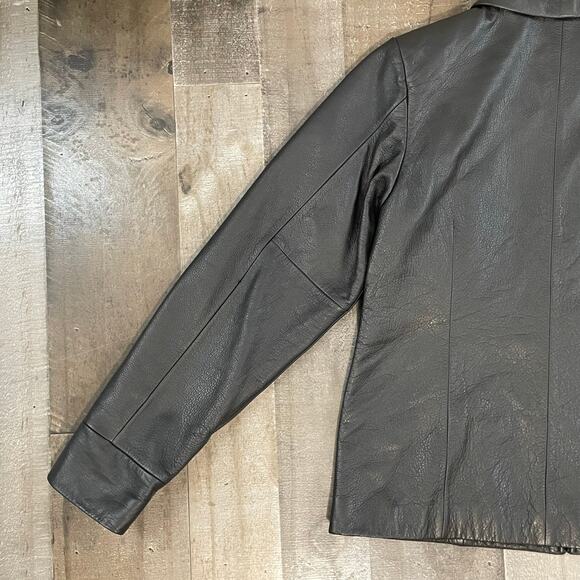 Copper Key Leather Jacket Long Sleeve Full-Zip Black Girls US Size L Large - Picture 7 of 12